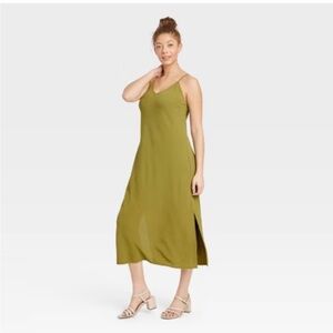 NWT Target A New Day Olive Midi Dress Size M
